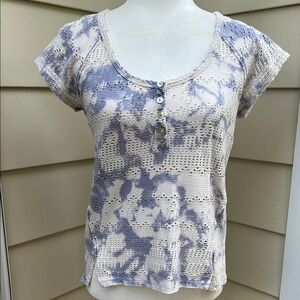 We The Free Tie-Dye Button Detail Women's Top